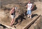 Kaija & Ryan digging space for the footings