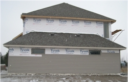 East Side of house (garage & bedrooms)