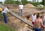 Pouring the footings