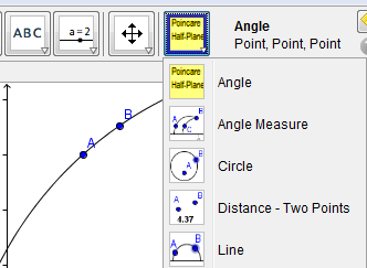 Image of the custom tools for GeoGebra