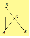 Diagram for proof of the Triangle Inequality.