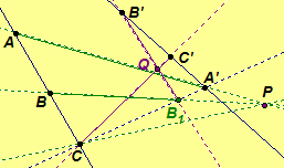 Diagram for exploration of existence of a projectivity.