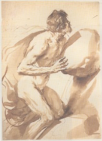 Guercino- shape of value-ink wash