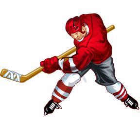 Red Hockey Player