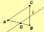 Pasch's Postulate satisfied in the Euclidean plane.