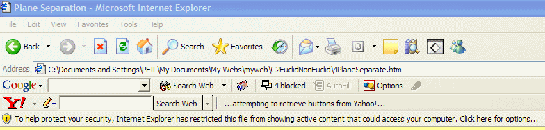 Illustration of location of Action Bar for Internet Explorer.