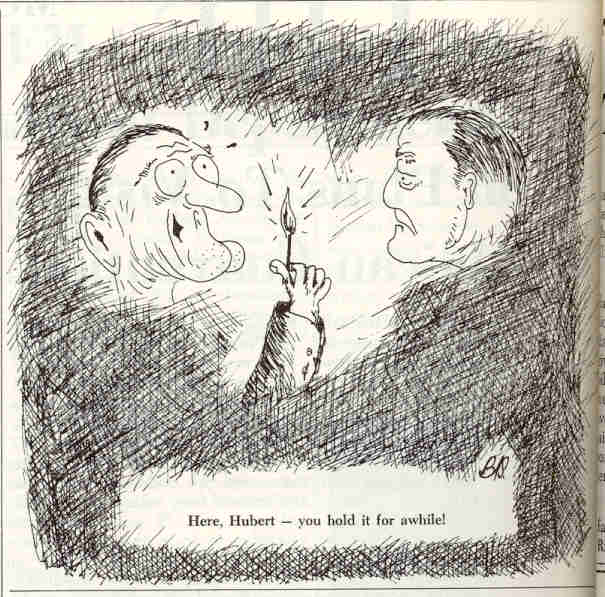 LBJ HHH Mistic cartoon