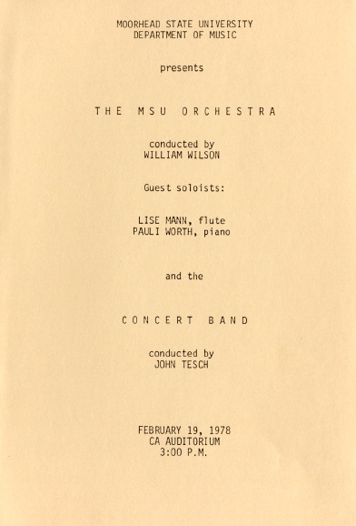 orchestra program 1978